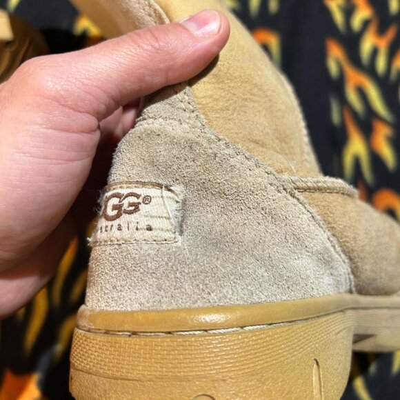 UGG Australia Ultimate Tall 5250 Suede Leather Shearling Boot Tan Womens 9 - Picture 4 of 8